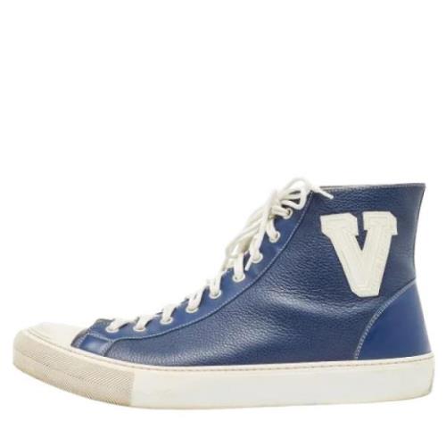 Louis Vuitton Vintage Pre-owned Laeder sneakers Blue, Herr