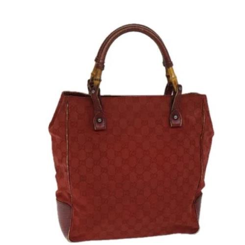 Gucci Vintage Pre-owned Canvas totevskor Red, Dam