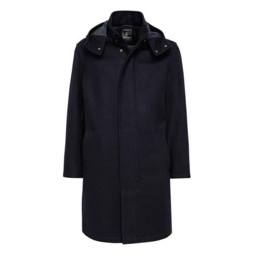 Boggi Milano Parkas I Teknisk Ull Blue, Herr