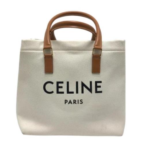 Celine Vintage Pre-owned Canvas celine-vskor White, Dam