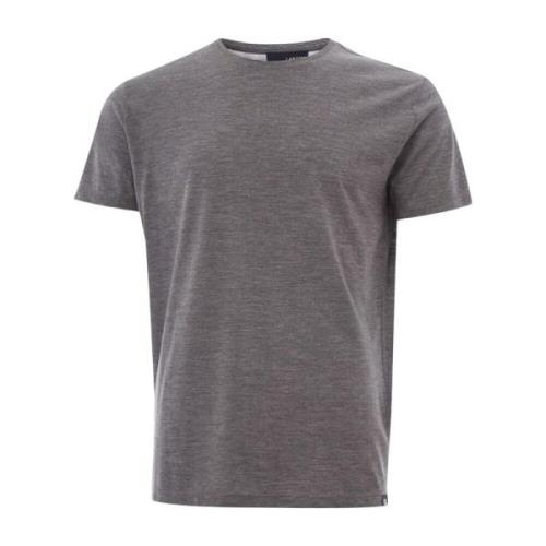 Lardini Lyxig Grå Ull Crew Neck T-shirt Gray, Herr