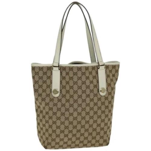 Gucci Vintage Pre-owned Canvas totevskor Beige, Dam