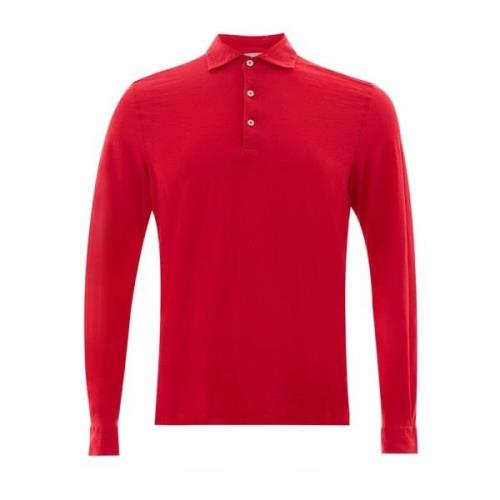 Gran Sasso Fuchsia Cotton Polo Shirt Pink, Herr