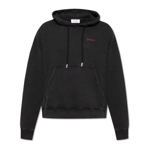 Off White hoodie Gray, Herr