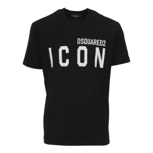 Dsquared2 Ikontryck Svart T-shirt Aw20 Black, Herr