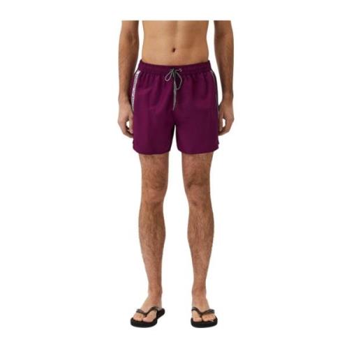 Emporio Armani Lila Logo Band Badshorts Purple, Herr