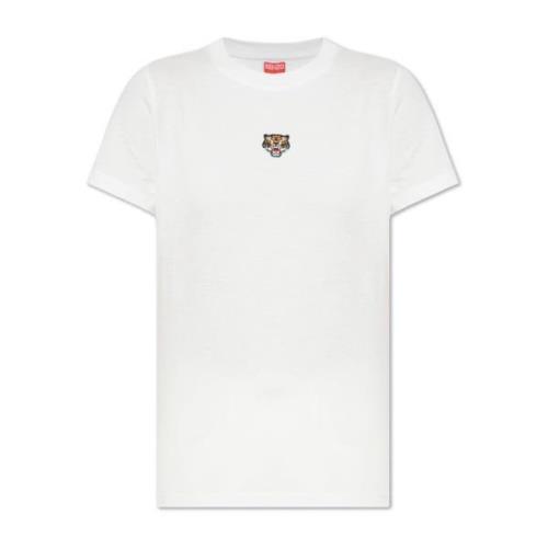 Kenzo T-shirt med logotyp White, Dam