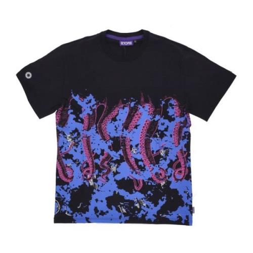 Octopus Svart Glitch Tee Kortärmad T-shirt Multicolor, Herr