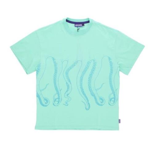 Octopus Tentakler Logo Print Tee Green, Herr