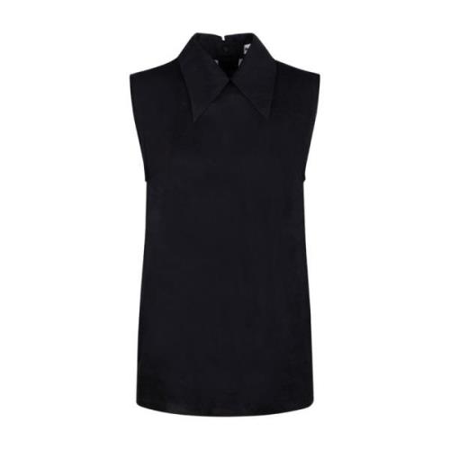 Jil Sander Svart ärmlös topp Black, Dam