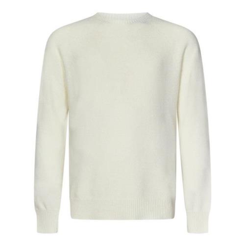 Jil Sander Vit Crewneck Sweater Aw24 White, Herr