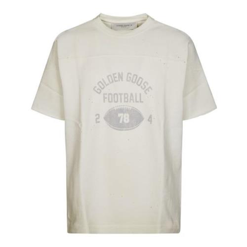 Golden Goose Vintage Football T-shirt White, Herr