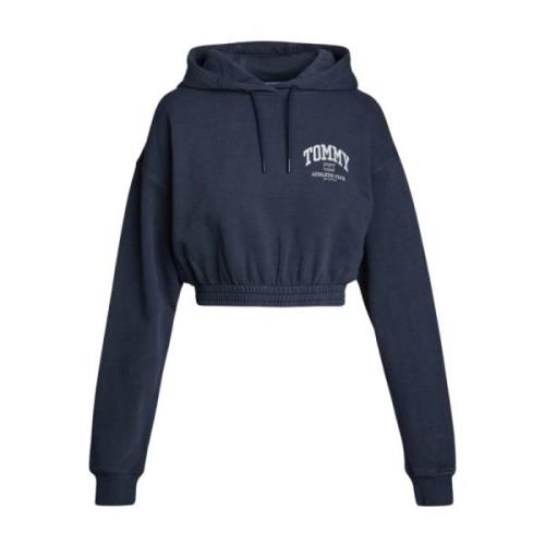 Tommy Jeans Kort hoodie - Blå tryck Blue, Dam