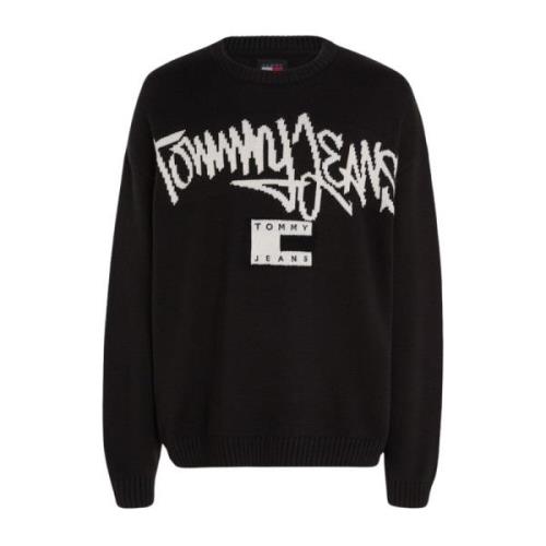 Tommy Jeans Broderad logotröja - Grand Black, Herr