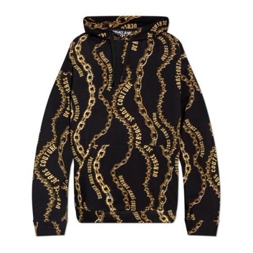 Versace Jeans Couture Sweatshirt med logotyp Black, Herr