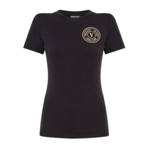 Versace Jeans Couture T-shirt med logotyp Black, Dam