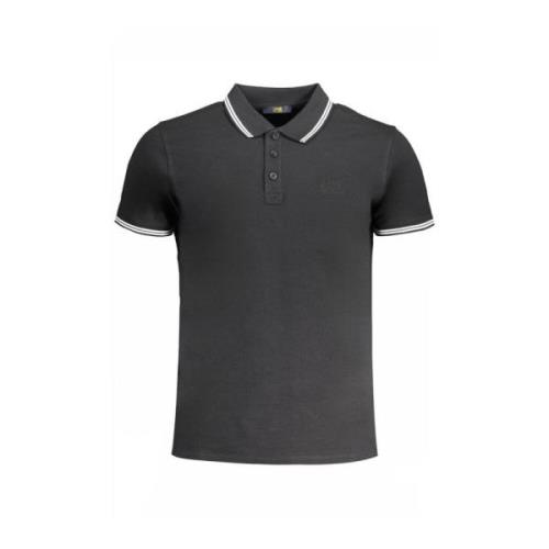 Cavalli Class Broderad Polotröja med Kontrastdetaljer Black, Herr