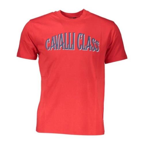 Cavalli Class Logo Tee - Striking Print, Premium Cotton Orange, Herr