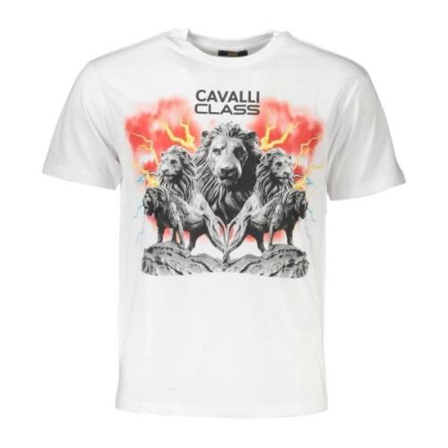 Cavalli Class Elegant vit logot-shirt White, Herr