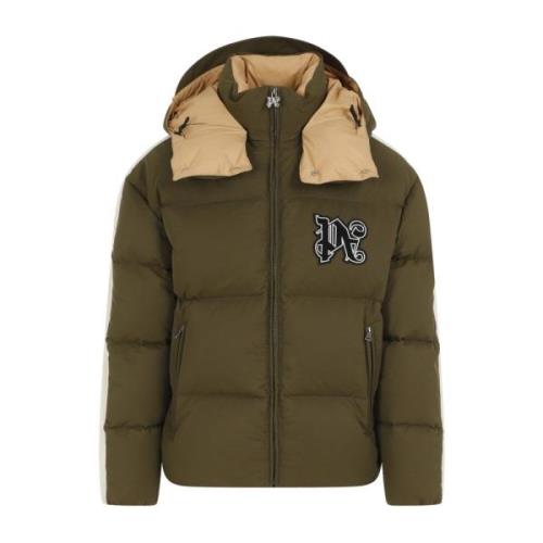 Palm Angels Grön Jacka för Män Aw24 Green, Herr