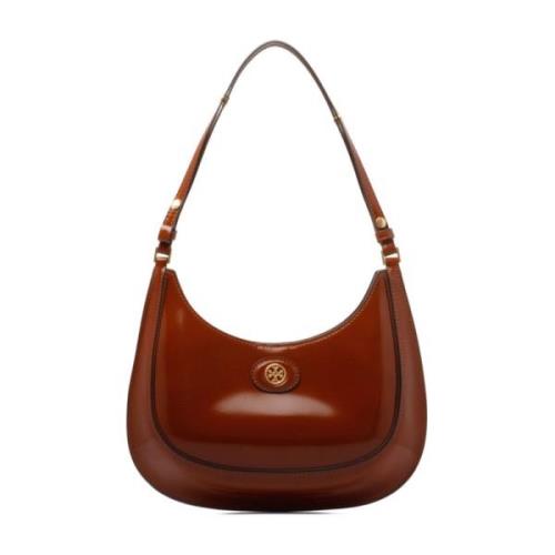 Tory Burch Mörk Sienna Läder Axelväska Brown, Dam