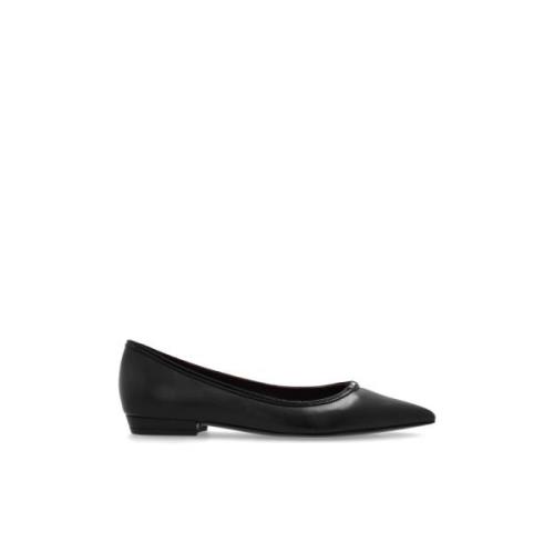 Tory Burch Ballettflats med Logo Black, Dam