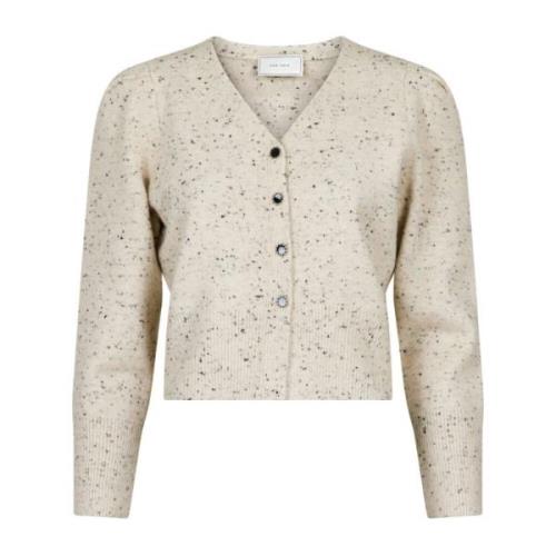 Neo Noir Beige Melange Hunter Cardigan Beige, Dam