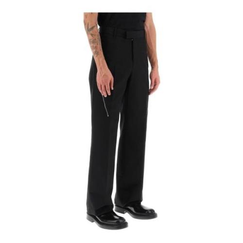 Salvatore Ferragamo Straight Trousers Black, Herr