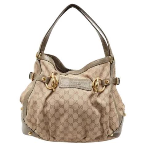 Gucci Vintage Pre-owned Canvas handvskor Gray, Dam