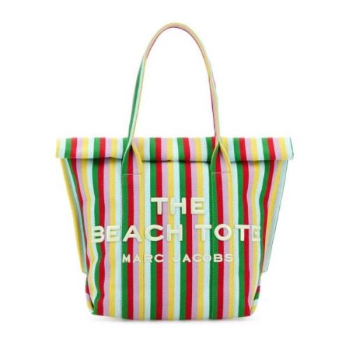 Marc Jacobs Broderad Jacquard Strand Tote Väska Multicolor, Dam