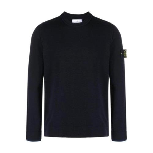 Stone Island Stilfull Stickad Tröja Blue, Herr