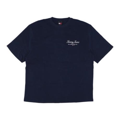 Tommy Hilfiger Oversized Serif Luxe Tee Dark Night Blue, Herr