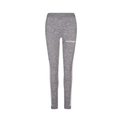 Palm Angels Grå Sportleggings med Logodetalj Gray, Dam