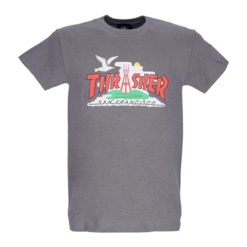 Thrasher Stad Kolgrå Herr T-shirt Gray, Unisex