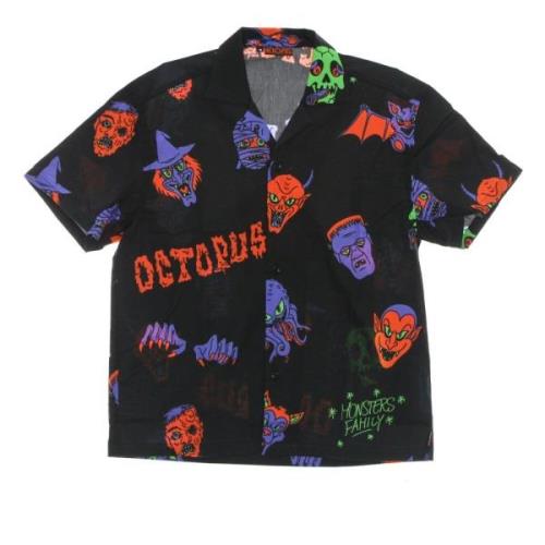 Octopus Halloween Monsters Familj Skjorta Svart/Lila Black, Herr