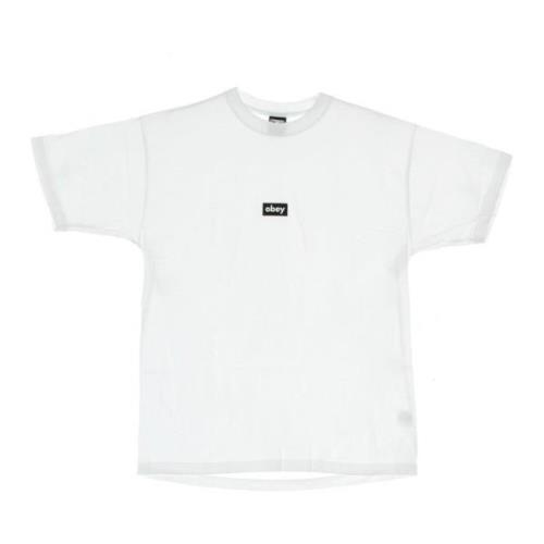 Obey Svart Bar Tung T-shirt Kort Ärm White, Herr