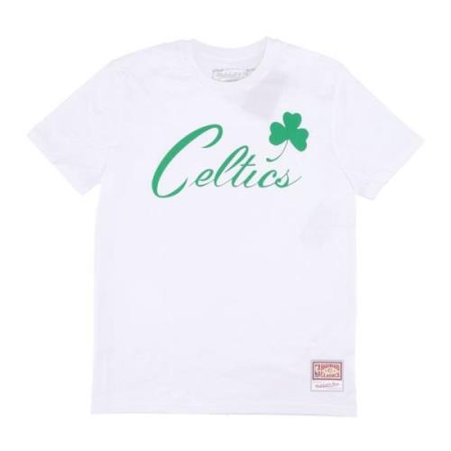 Mitchell & Ness Boston Celtics Logo Tee Vit White, Herr