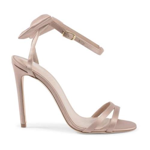 Dee Ocleppo Romantisk Bow Satin Sandal Beige, Dam