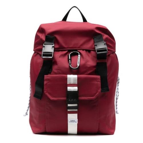 A.p.c. Trek Nylon Ryggsäck Red, Herr