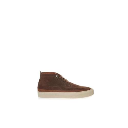 Lardini Bruna Mocka Sneakers Snygg Design Brown, Herr