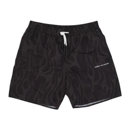 Vision OF Super Flames Badshorts Svart Black, Herr