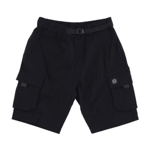 Dolly Noire Svarta Cargo Shorts med Fickor Black, Herr