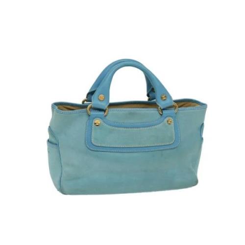 Celine Vintage Pre-owned Mocka handvskor Blue, Dam