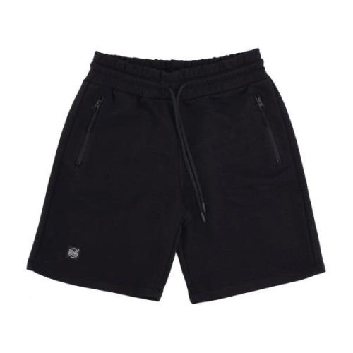 Dolly Noire Svarta Lettering Sweatpant Shorts Black, Herr