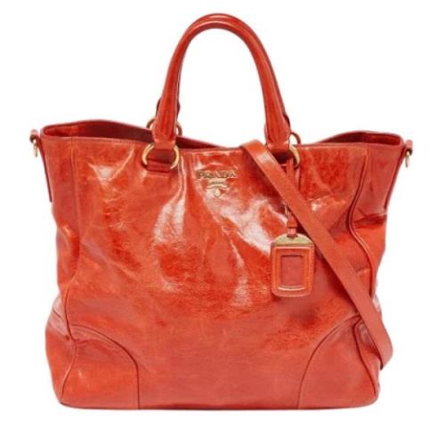 Prada Vintage Pre-owned Laeder totevskor Orange, Dam