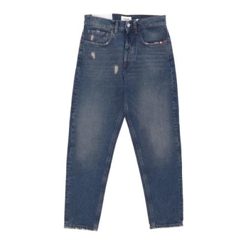 Amish Slim Fit Denim Jeans Blue, Herr