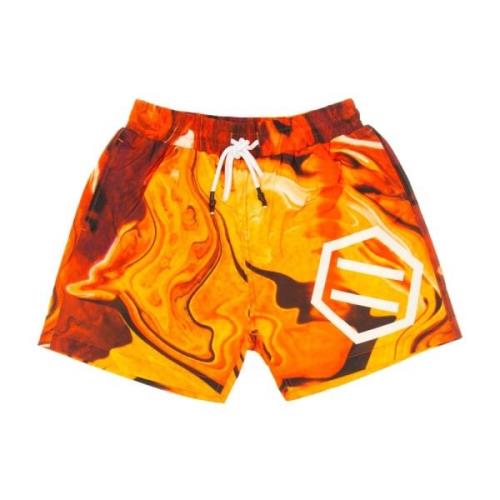 Dolly Noire Gradient Logo Badshorts Röd/Orange Multicolor, Herr