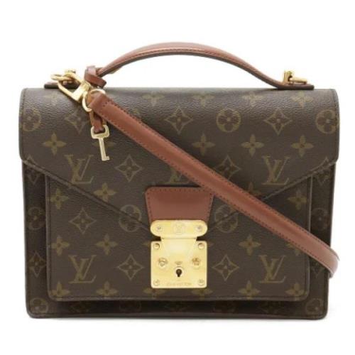 Louis Vuitton Vintage Pre-owned Canvas axelremsvskor Brown, Dam