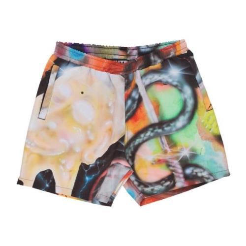 Iuter Tryckta badshorts med mesh-underkläder Multicolor, Herr