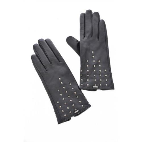 Redskins Studded Leather Gloves - Svart Black, Dam